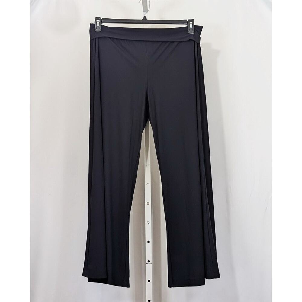Bryn Walker Pants Black Foldover Waist Wide Leg Women's Size XL